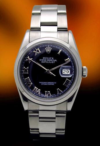 Rolex 16200 Stainless steel Date Just Black dial