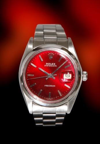 Rolex 6694 Date Plastic re-finished metallic red dial